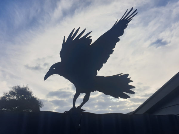 Crow Garden Stake - Australian Made Rusted Metal Garden Art - Image 3